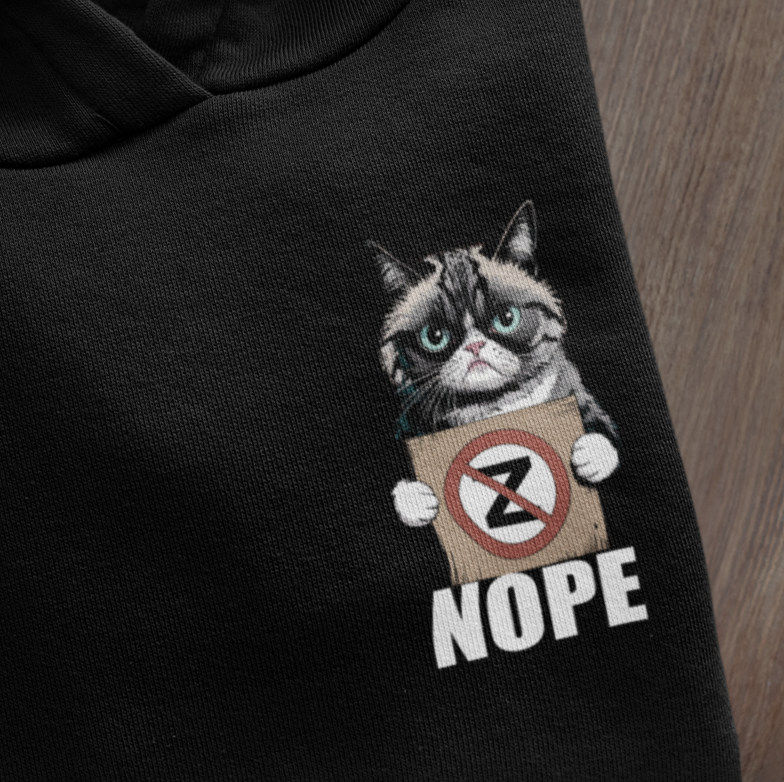 "NOPE" GRUMPY CAT - Regular Hoodie